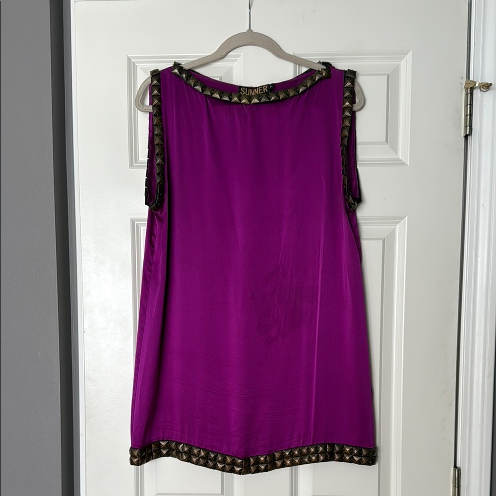 Women's Silk Fuchsia Tunic or Mini Dress